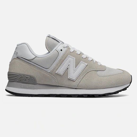New Balance Shoes - New Balance Vintage 574 Sneakers - Gray & White
